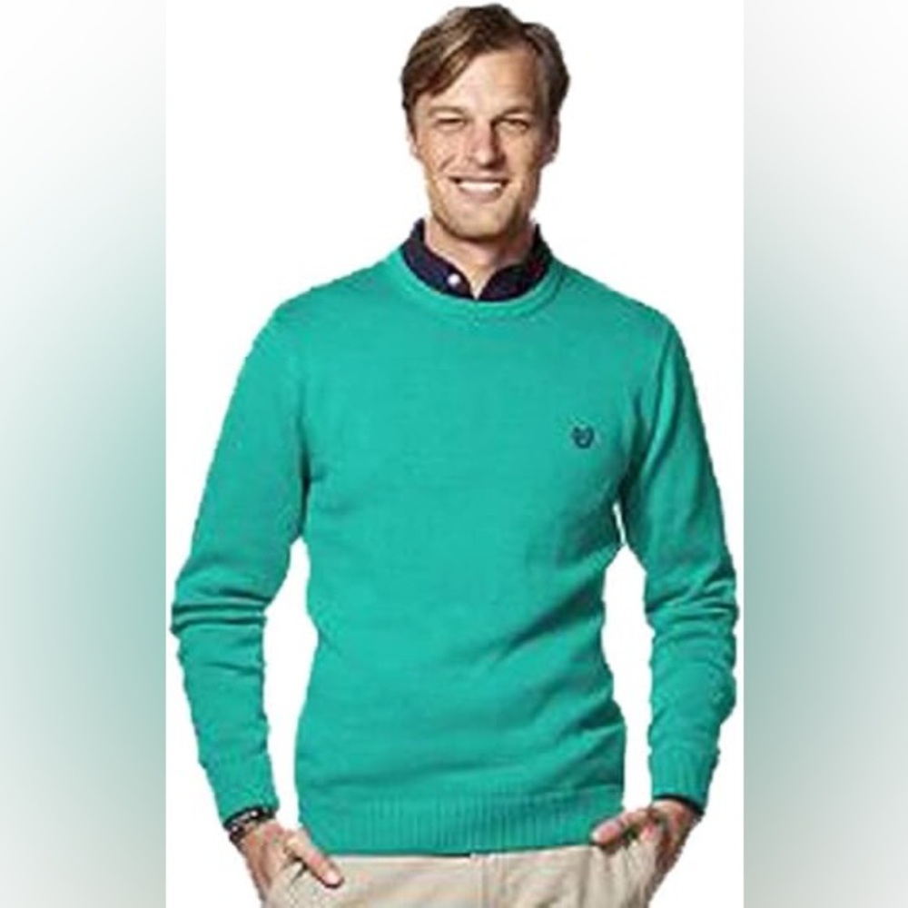 Chaps Men's- Teal Crewneck Sweater Size‎ L